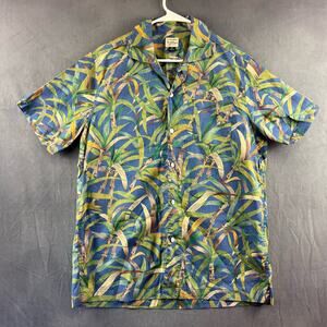 J. Crew Mens Medium Hawaiian Shirt Retirement Bamboo Grandpacore Vacation Beach